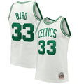 Men’s Larry Bird Boston Celtics 1985-86 White Swingman Replica Jersey By Mitchell & Ness product image 1, provided for