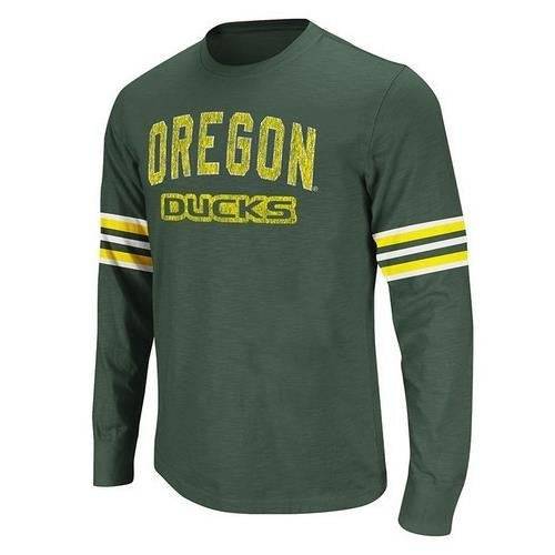 Colosseum Oregon Ducks Tackle Long Sleeve T-Shirt for Men product image 1, provided for visual reference and product detail