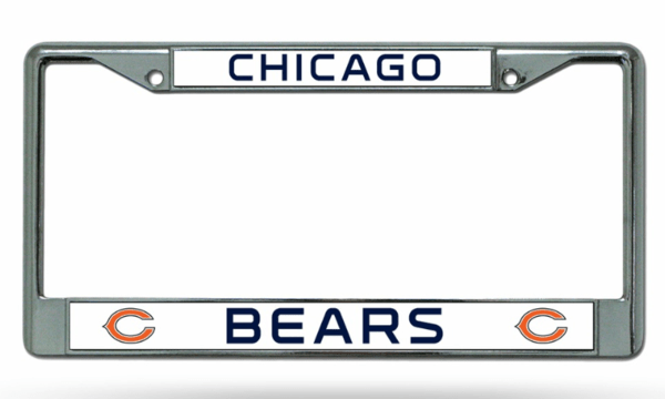 Chicago Bears Chrome License Plate Frame product image 1, provided for visual reference and product detail review