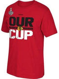 Mens Reebok Chicago Blackhawks 2015 Stanley Cup Champions Red "Our Cup" T-Shirt product image 1, provided for visual