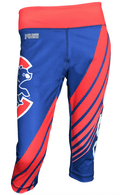 Chicago Cubs AOP Sublimated Capri Leggings for Women product image 1, provided for visual reference and product detail review
