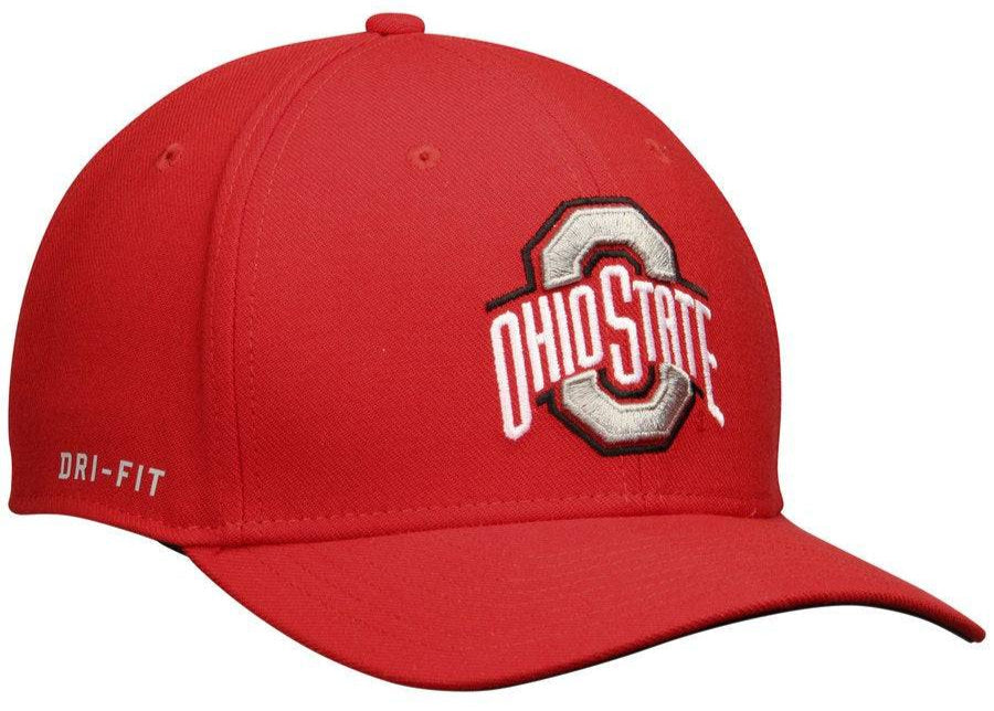 Nike Ohio State Buckeyes Scarlet Swoosh Flex Performance Hat product image 1, provided for visual reference and product