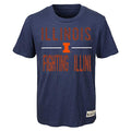Illinois Fighting Illini Gen2 Youth Navy Blue Scratched Out Shirt product image 1, provided for visual reference and product