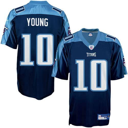 Reebok NFL Tennessee Titans Vince Young Navy Replica Football Jersey for Men product image 1, provided for visual reference
