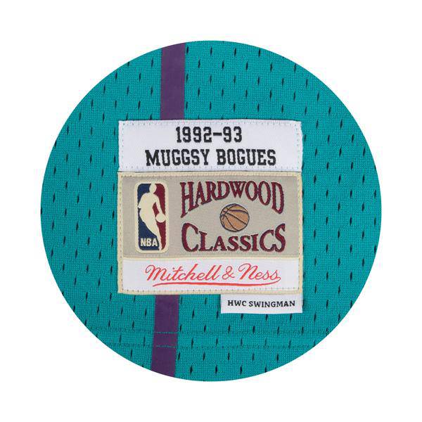 Men’s Muggsy Bogues Charlotte Hornets 1992-93 Swingman Replica Jersey By Mitchell & Ness product image 4, provided for
