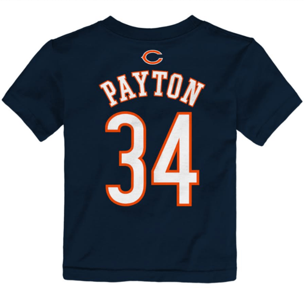 Child Walter Payton Chicago Bears Mainliner Player Name and Number Shirt By Outerstuff product image 1, provided for visual