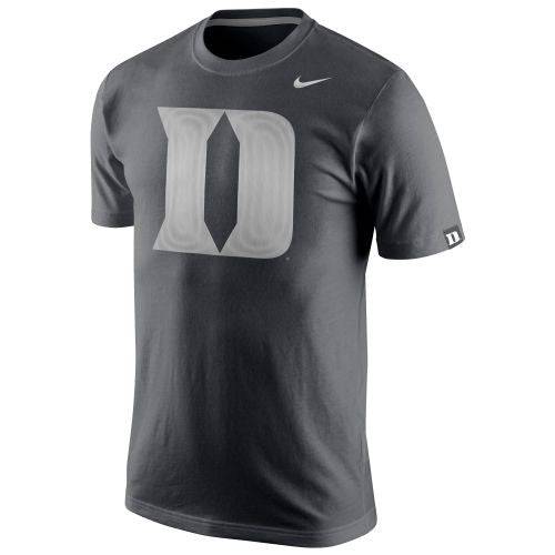 Mens NCAA Nike Duke Blue Devils Platinum Charcoal Tri-Blend T-Shirt product image 1, provided for visual reference and