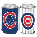 Chicago Cubs 2 Sided Pinstripe 12 oz. Can Cooler By Wincraft product image 1, provided for visual reference and product