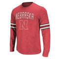 Nebraska Cornhuskers Red Tackle Long Sleeve Slub Knit T-Shirt product image 1, provided for visual reference and product
