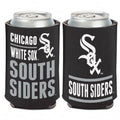 Chicago White Sox Slogan 2 Sided Pinstripe 12 oz. Can Cooler By Wincraft product image 1, provided for visual reference and