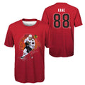 Youth Patrick Kane Sublimated Player Action Performance T-Shirt product image 1, provided for visual reference and product