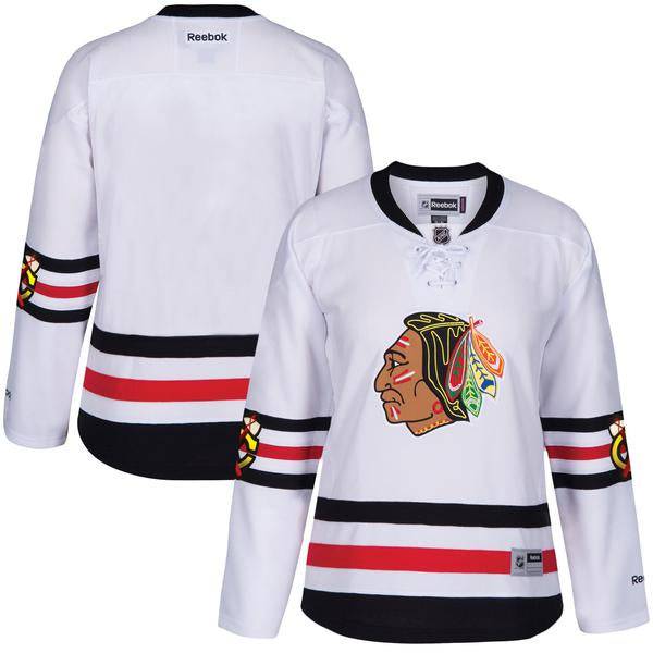 Womens Chicago Blackhawks 2017 Winter Classic Premier Blank Jersey product image 1, provided for visual reference and