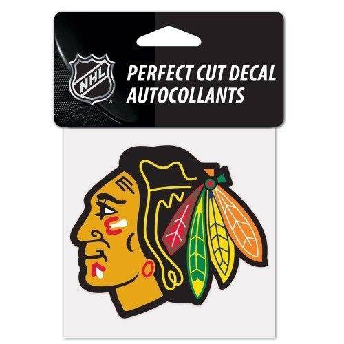 Chicago Blackhawks Primary Logo Perfect Cut 4X4 Decal By Wincraft product image 1, provided for visual reference and product