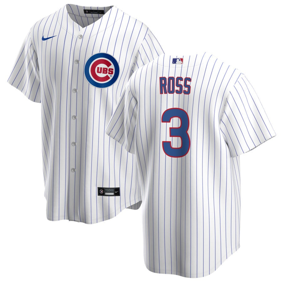 NIKE Men David Ross Chicago Cubs White Home Premium Stitch Replica Jersey product image 1, provided for visual reference and