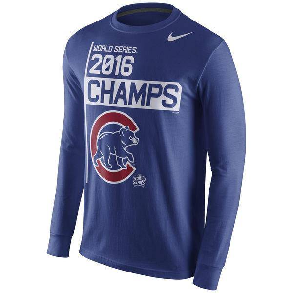Chicago Cubs 2016 World Series Champions Celebration Long Sleeve T-Shirt for Men product image 1, provided for visual