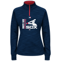 Chicago White Sox Majestic MLB Navy On-Field Icon 1/4 Zip Sweatshirt for Women product image 1, provided for visual