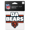 Chicago Bears "DA BEARS" Perfect Cut 4X4 Decal By Wincraft product image 1, provided for visual reference and product detail