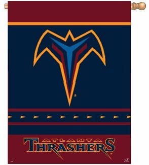 Atlanta Thrashers Retro Team Logo 27" x 37" Vertical Flag product image 1, provided for visual reference and product detail