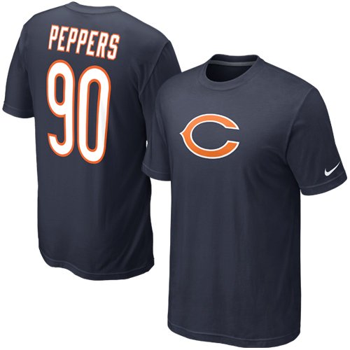 Chicago Bears Julius Peppers Nike Navy Name & Number Player T-Shirt for Men product image 1, provided for visual reference