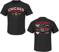 Majestic Chicago Blackhawks Black Vintage Jersey History T-Shirt for Men product image 1, provided for visual reference and