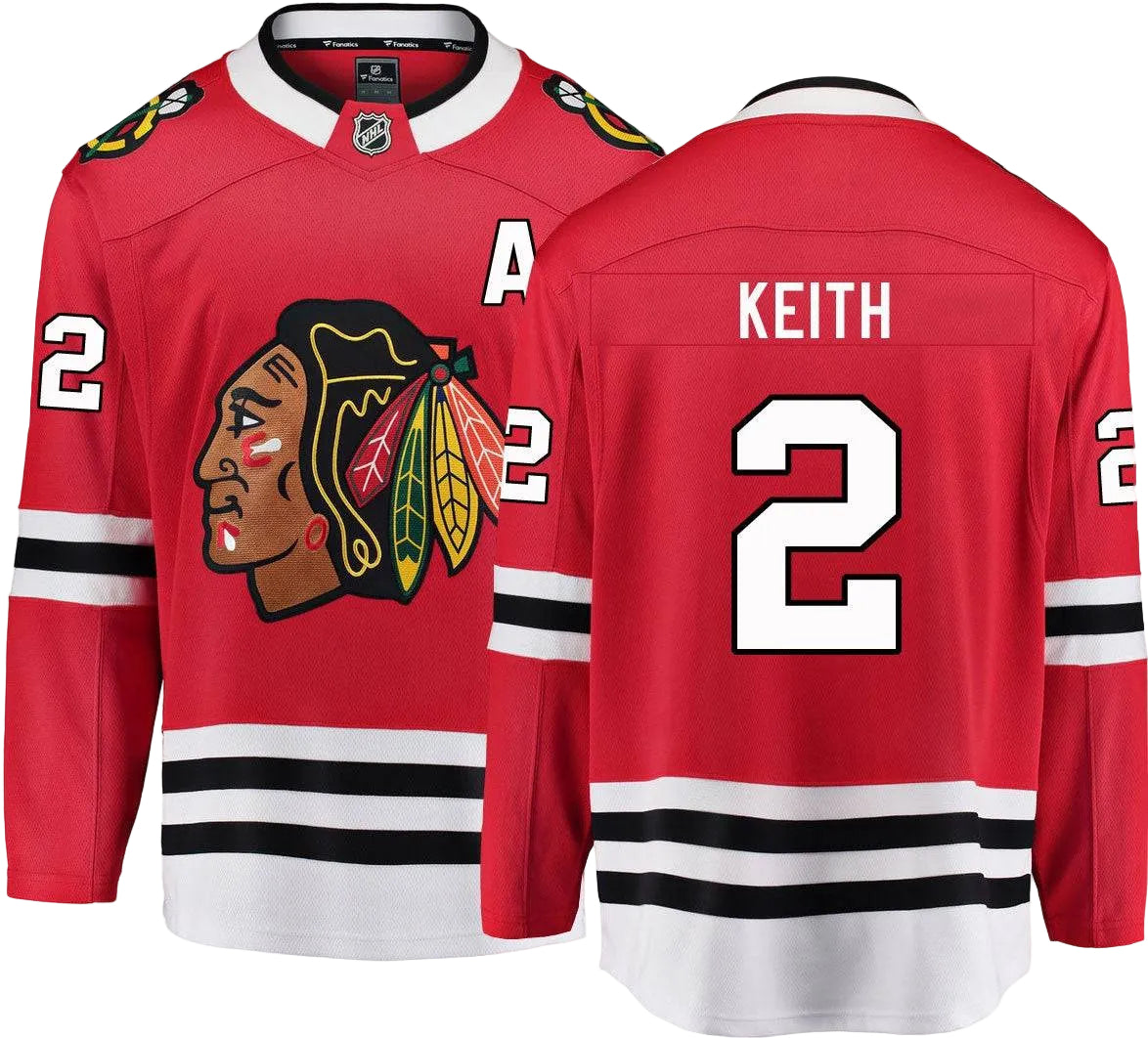 Mens Duncan Keith Chicago Blackhawks Fanatics Branded Red Home Breakaway Jersey product image 1, provided for visual