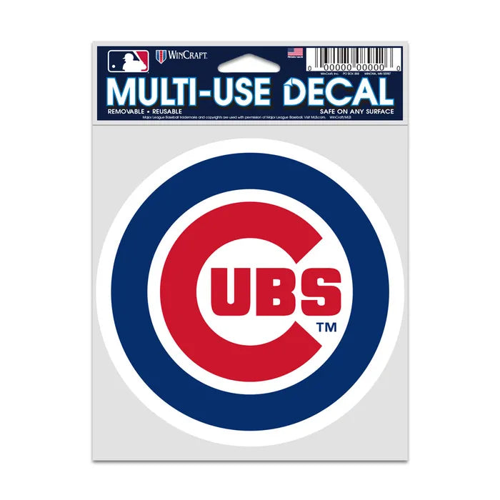 Chicago Cubs Primary Logo 3X4 Multi Use Decal product image 1, provided for visual reference and product detail review