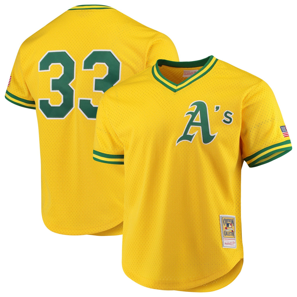 Mitchell & Ness Oakland Athletics Jose Canseco 1990 Cooperstown Collection Authentic Practice Jersey - Yellow product image