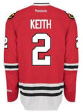 Mens Chicago Blackhawks Duncan Keith Premier Home Jersey product image 1, provided for visual reference and product detail