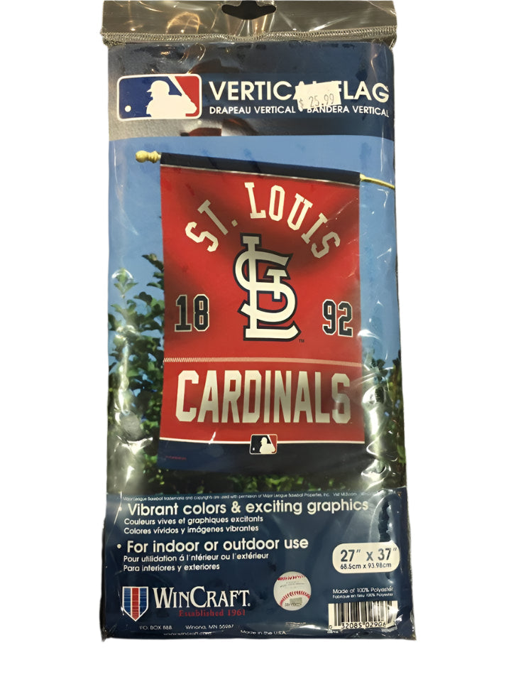 St Louis Cardinals 1892 Vertical Flag product image 1, provided for visual reference and product detail review