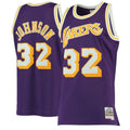 Los Angeles Lakers Magic Johnson Mitchell & Ness Purple 1984-85 Hardwood Classics Swingman Jersey for Men product image 1,