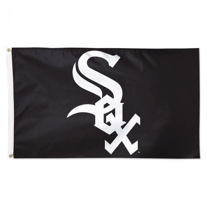 Chicago White Sox Black 3X5 Team Flag product image 1, provided for visual reference and product detail review