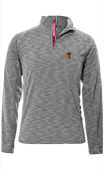 Chicago Blackhawks Pebble 1/4 Zip Mobility Jacket, Pebble-Level Wear for Men product image 1, provided for visual reference