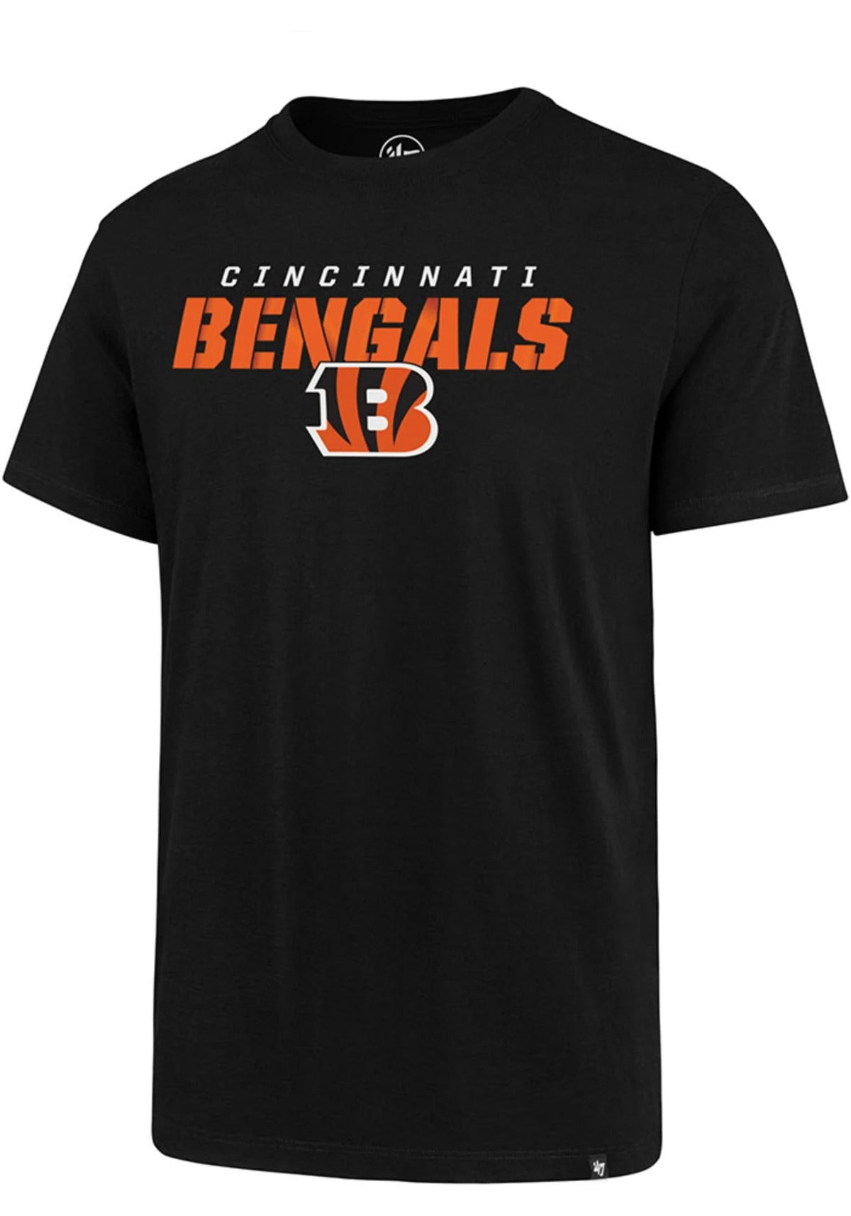 Cincinnati Bengals Black Traction T-Shirt By ’47 Brand for Men product image 1, provided for visual reference and product