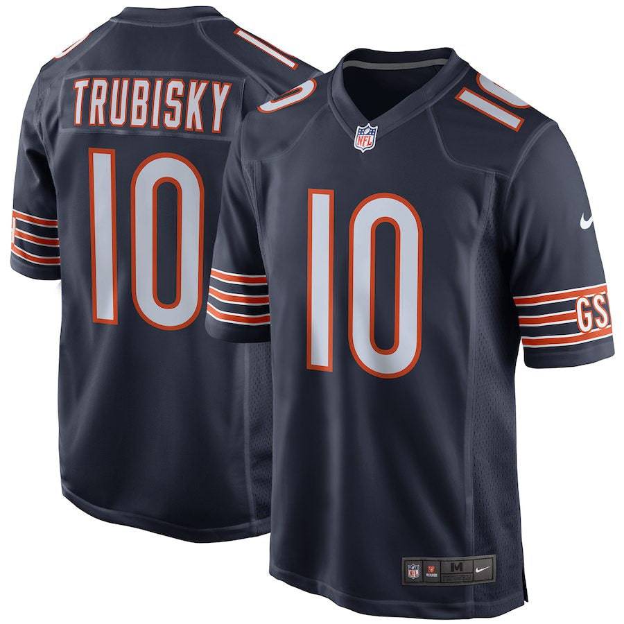 Youth Chicago Bears Mitchell Trubisky Nike Navy Game Jersey product image 1, provided for visual reference and product