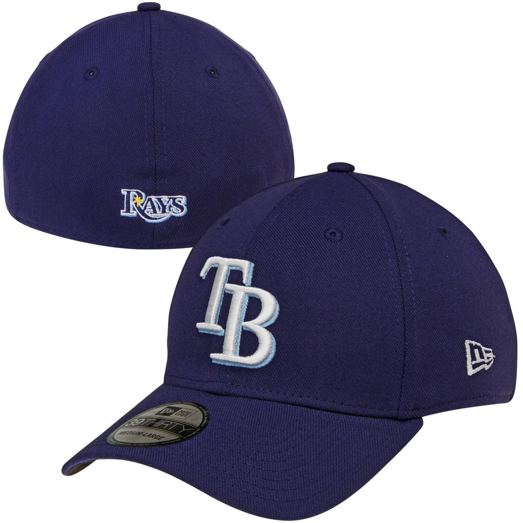 Tampa Bay Rays New Era Navy MLB Team Classic 39THIRTY Flex Hat for Men product image 1, provided for visual reference and