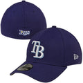 Tampa Bay Rays New Era Navy MLB Team Classic 39THIRTY Flex Hat for Men product image 1, provided for visual reference and