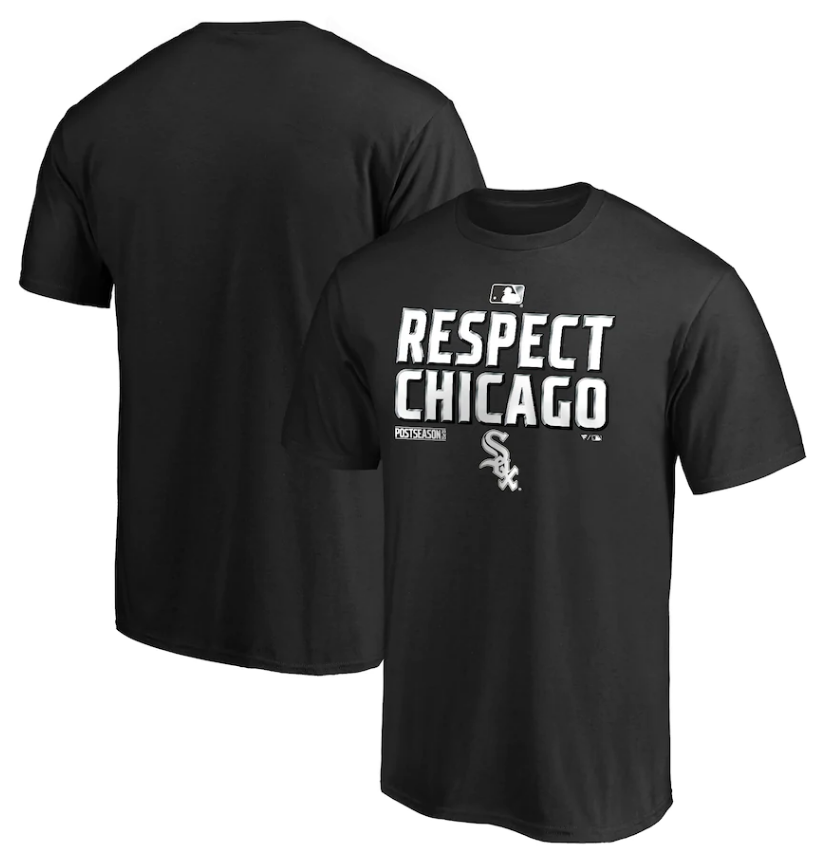 Chicago White Sox Fanatics Branded Black 2020 Postseason Locker Room T-Shirt for Men product image 1, provided for visual