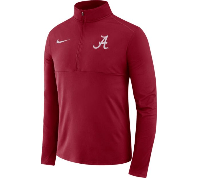 Nike Men Alabama Crimson Tide Crimson Core Half-Zip Shirt product image 1, provided for visual reference and product detail