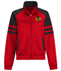 Chicago Blackhawks Baseline Track Jacket for Women product image 1, provided for visual reference and product detail review