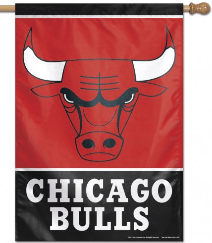 Chicago Bulls 28X40 Vertical Flag product image 1, provided for visual reference and product detail review