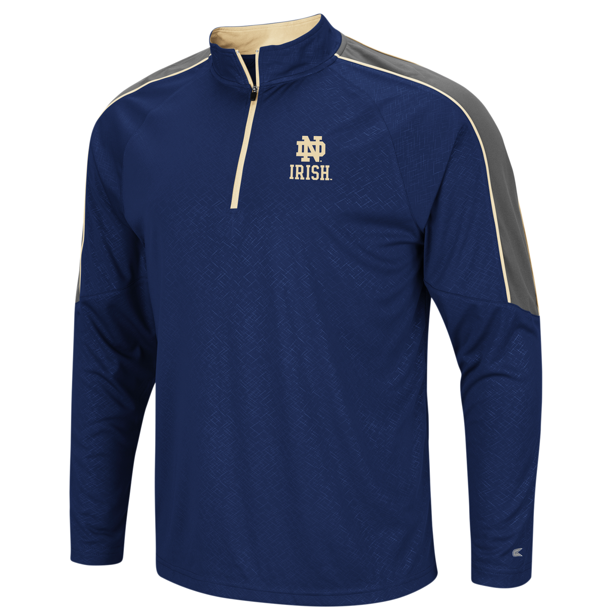 NCAA Notre Dame Fighting Irish Vertigo Performance 1/4 Zip Windshirt By Colosseum Athletics for Men product image 1,