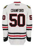 Mens Chicago Blackhawks Corey Crawford Edge 2 Authentic Road Jersey by Reebok product image 1, provided for visual reference