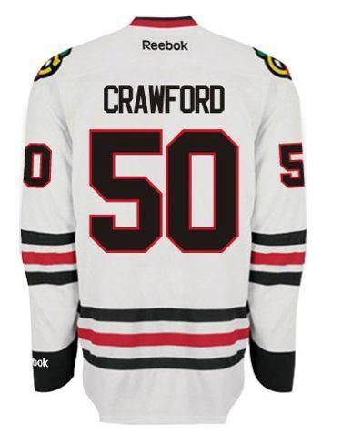 Mens Chicago Blackhawks Corey Crawford Edge 2 Authentic Road Jersey by Reebok product image 1, provided for visual reference