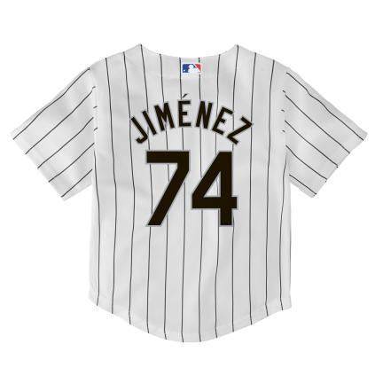Child Eloy Jimenez Chicago White Sox Majestic White Home Cool Base Replica Jersey product image 1, provided for visual