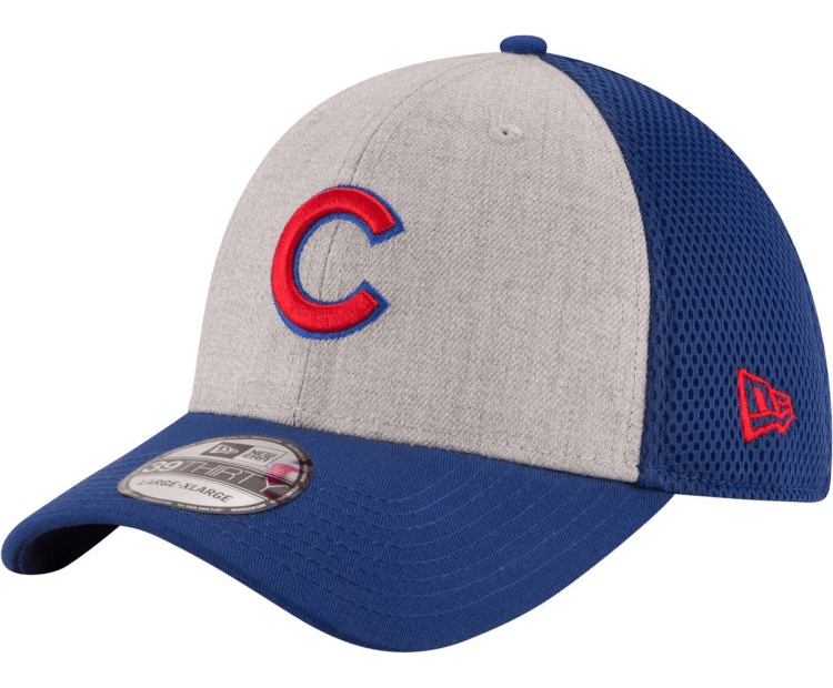 New Era Men Chicago Cubs 39Thirty Heather Gray Neo Stretch Fit Hat product image 1, provided for visual reference and