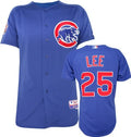 Mens Majestic Chicago Cubs Derrek Lee Alternate Blue Authentic Jersey product image 1, provided for visual reference and