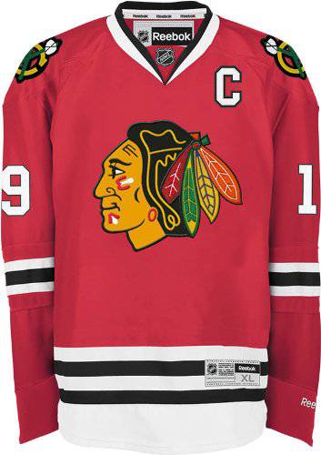 Youth Chicago Blackhawks Jonathan Toews Premier Home Jersey product image 2, provided for visual reference and product