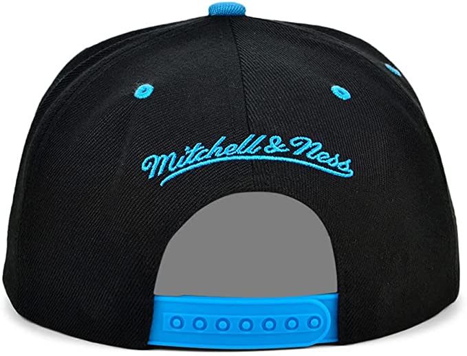 Utah Jazz Mitchell & Ness Hardwood Classics Reload 2.0 Snapback Hat - Black/Light Blue product image 3, provided for visual
