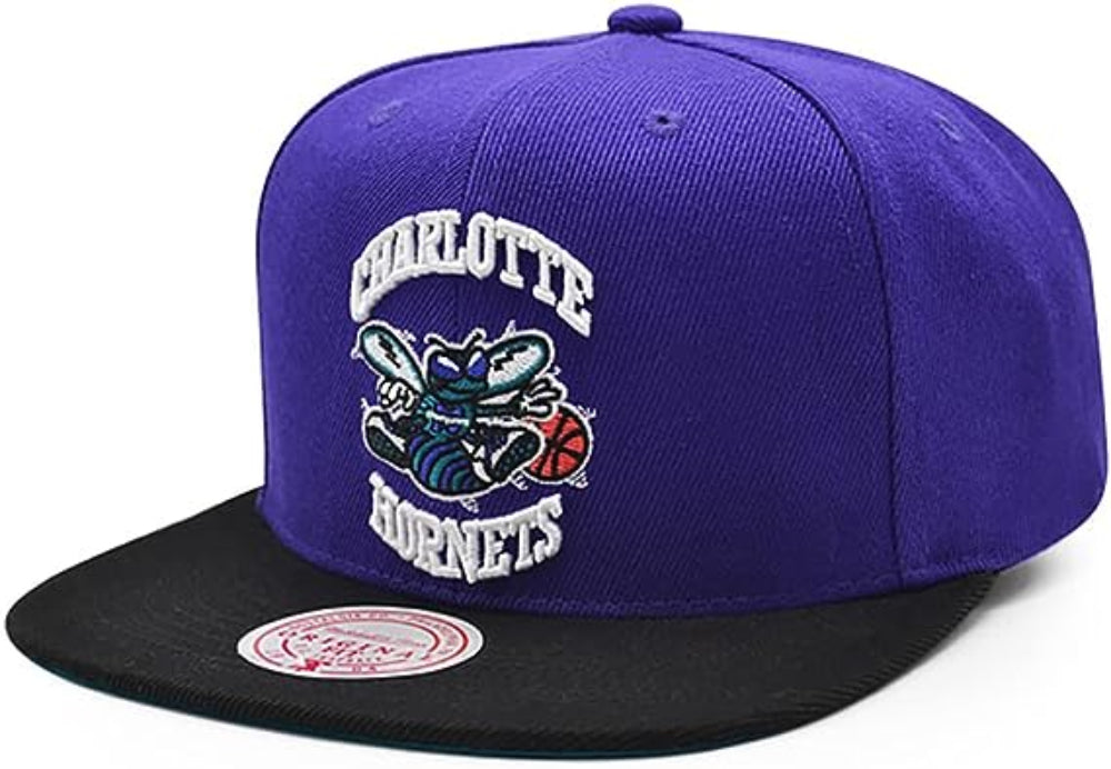 Charlotte Hornets Mitchell & Ness NBA Core Basic HWC Purple/Black Snapback Hat for Men product image 1, provided for visual