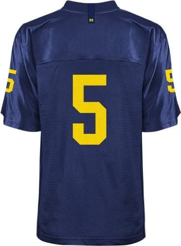 Youth NCAA Michigan Wolverines #5 Replica Jersey product image 2, provided for visual reference and product detail review